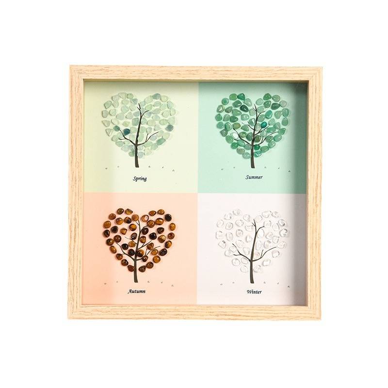 Four Seasons Tree Crystal Stone Frame