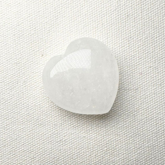 Clear Quartz Heart Stone