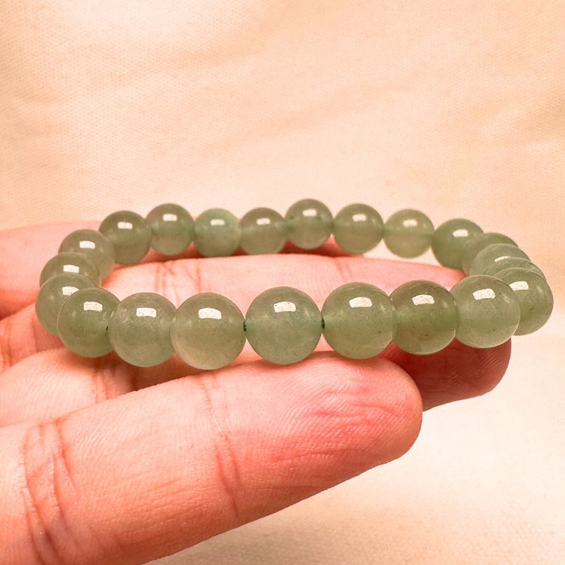 Green Aventurine Bracelet 8/10mm – Embody Luck, Prosperity, and Emotional Balance