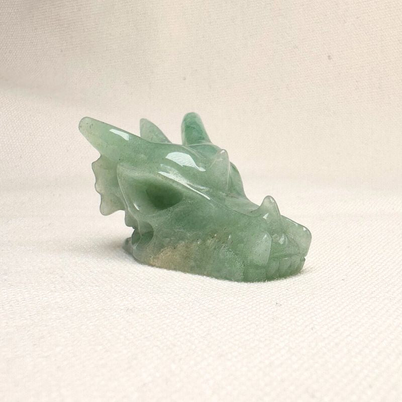 Green Aventurine Dragon Head Figurine