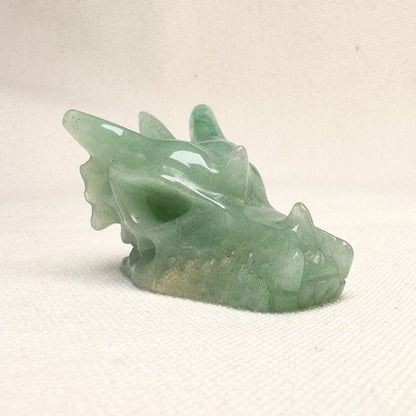 Green Aventurine Dragon Head Figurine