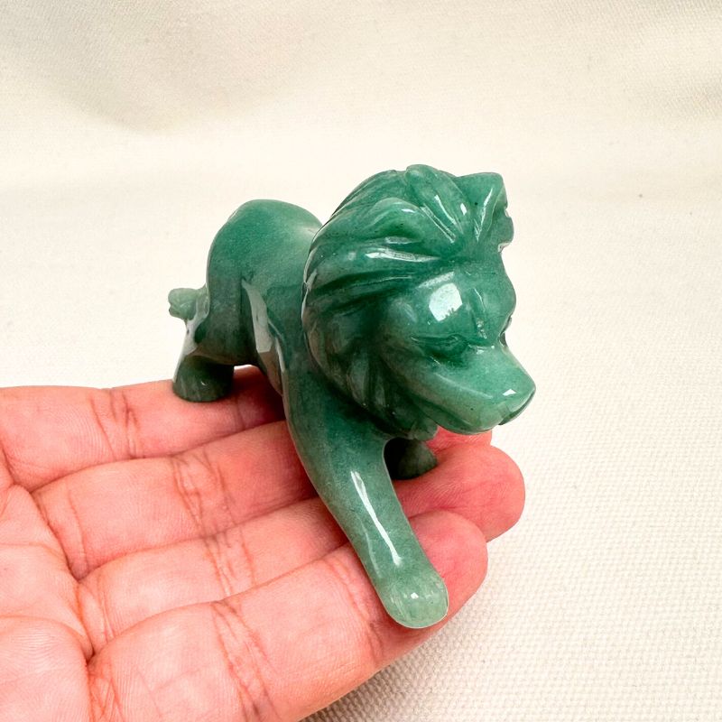 Green Aventurine Lion Figurine