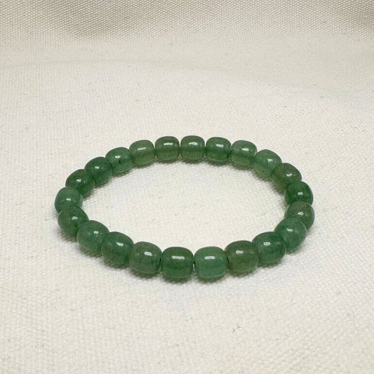 Green Aventurine Rondelle Beads Bracelet – Embody Luck, Prosperity, and Emotional Balance