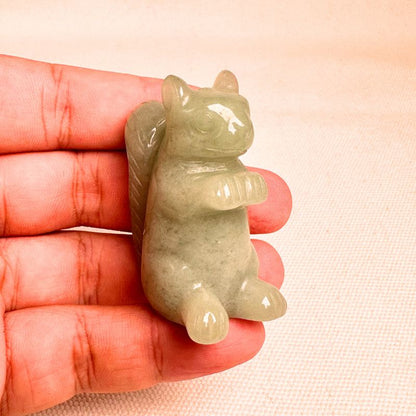 Green Aventurine Squirrel Figurine