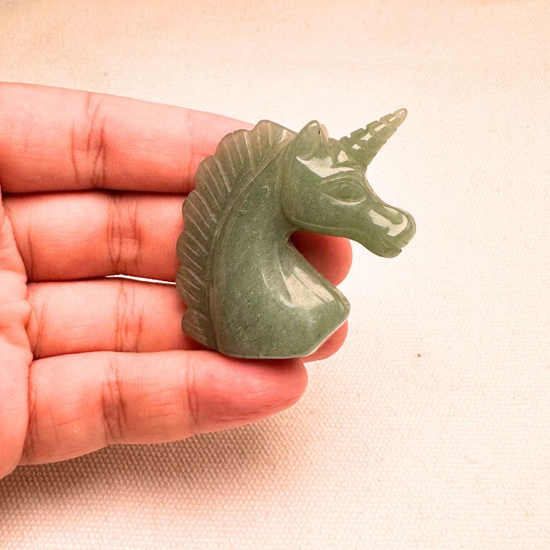 Green Aventurine Unicorn Figurine