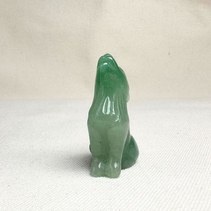 Green Aventurine Wolf Figurine