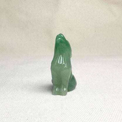 Green Aventurine Wolf Figurine