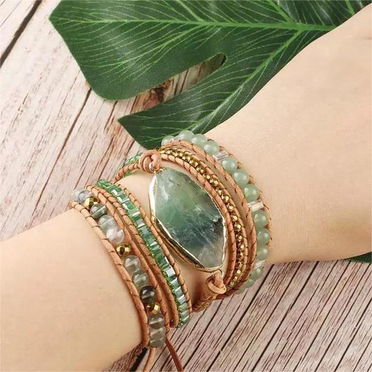 Green Fluorite Wrap Bracelet – Harness the Power of Healing and Clarity