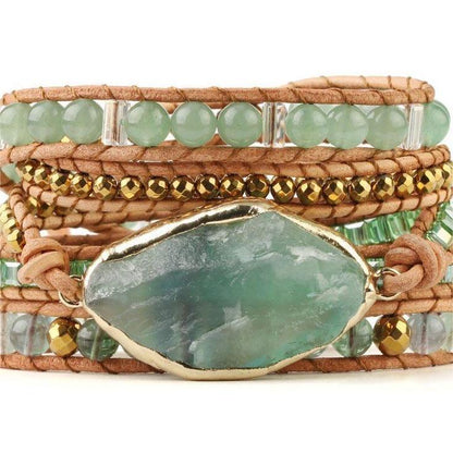 Green Fluorite Wrap Bracelet – Harness the Power of Healing and Clarity