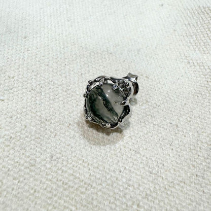 Moss Agate Stud