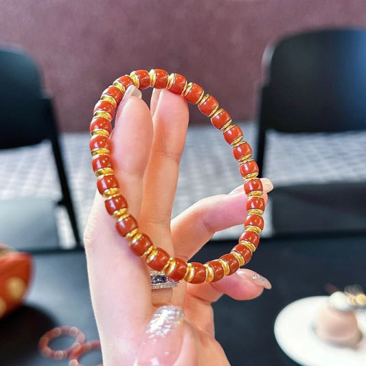 Natural Red Agate Bracelet