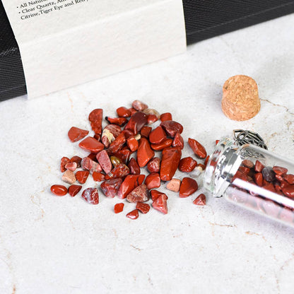 Seven Chakra Wishing Bottle Set with Crystal Chips