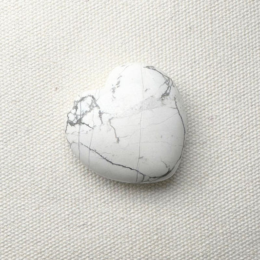 White Turquoise Heart Stone