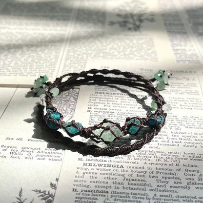 handmade crystal bracelet green